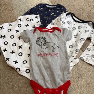 Carter's Gray and Red Lion Bodysuit